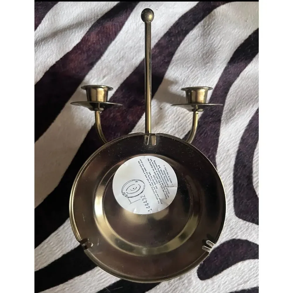 Brass Double Candle Wall Sconce Taper Candelabra Holder Decor